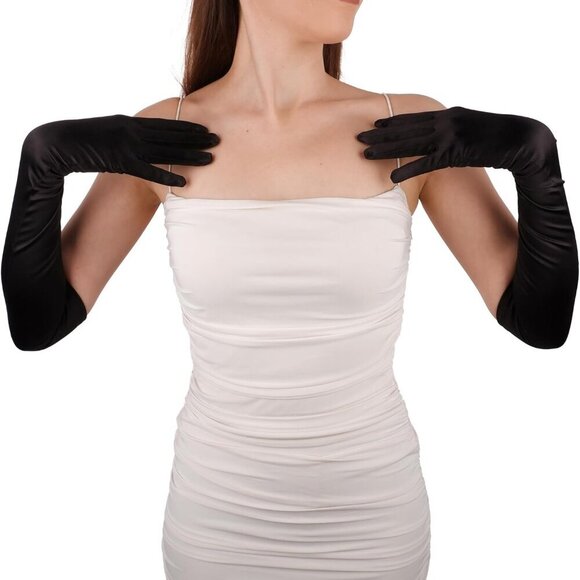 Satin Bridal Wedding Gloves, Prom Costume Gloves, Special Satin Gloves for Women - Picture 4 of 4